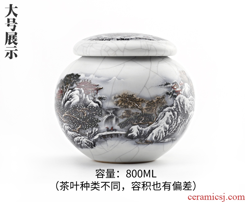Cloud cloud ceramic tea pot seal pot seal caddy tea box seal storage pot tea POTS