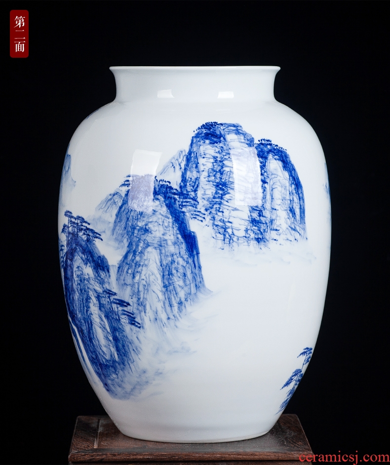 Jingdezhen blue and white ceramics hand-painted vases, flower arranging the sitting room porch ark adornment of Chinese style household furnishing articles