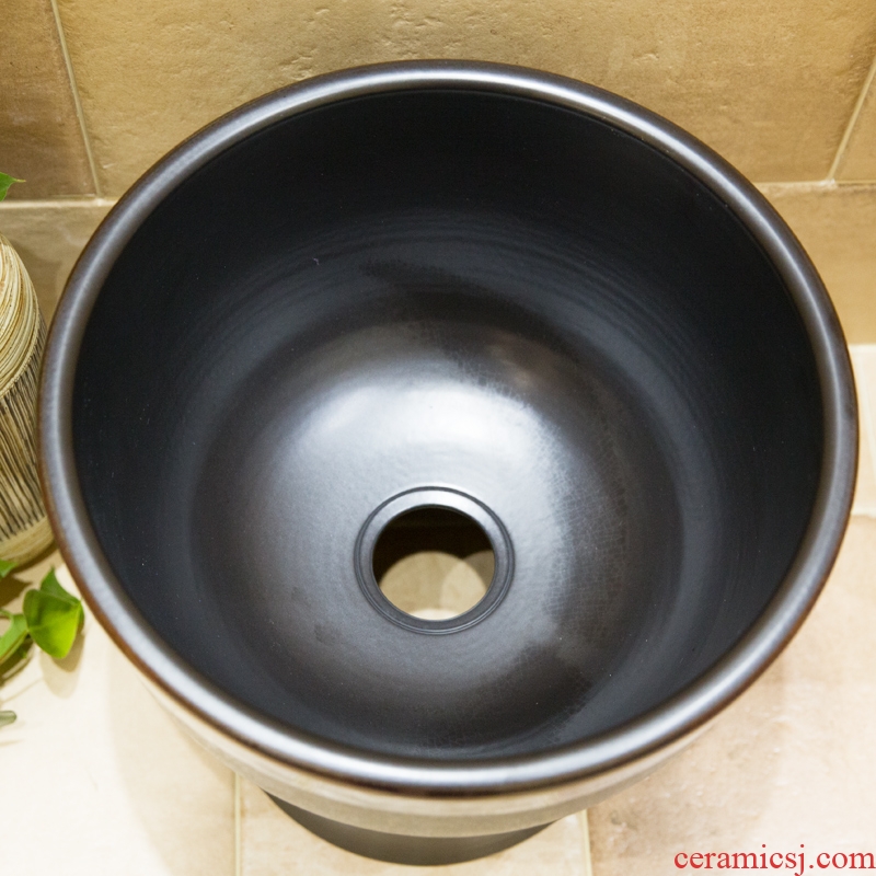 Toilet is ceramic art basin mop mop pool pool one-piece mop pool diameter 40 cm archaistic design