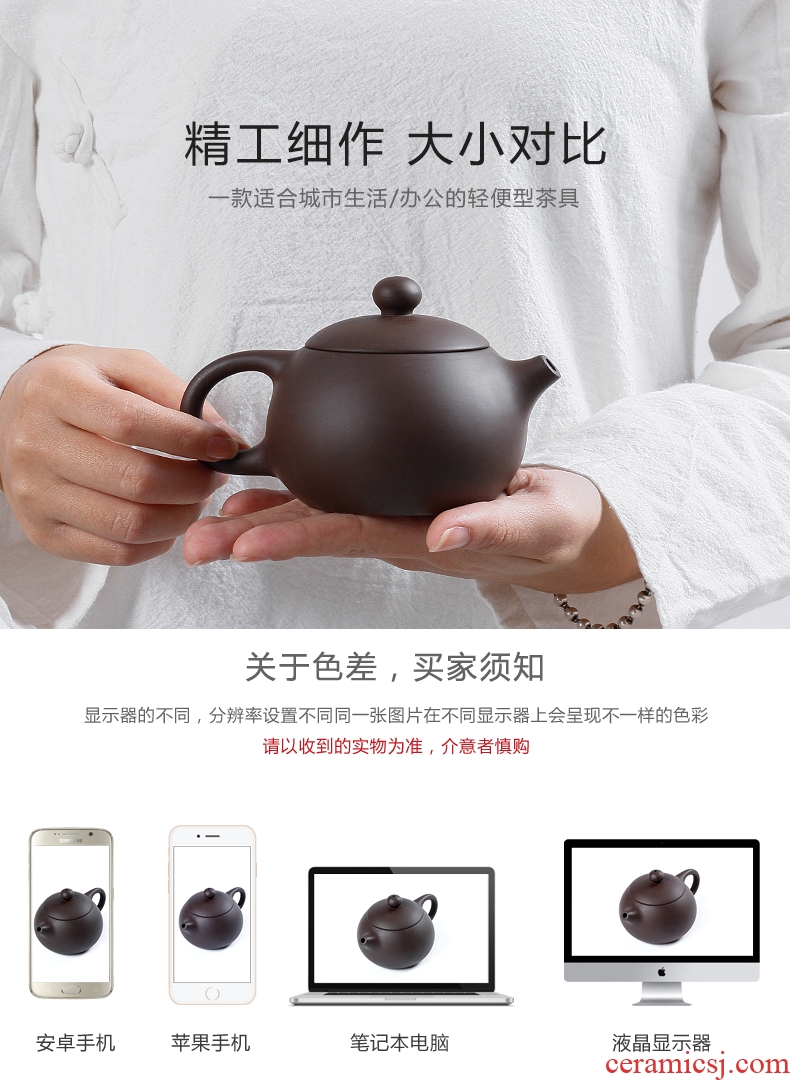 Three thousand ceramic tea village beauty make tea pot of yixing purple sand pot of purple clay manually single pot of kung fu tea pot