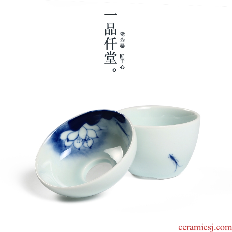 Yipin # $hand-painted celadon) tea ceramic tea filter net is kung fu tea tea accessories