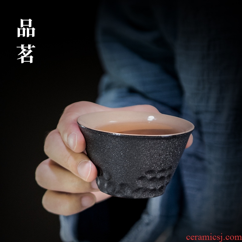 Hammer mesh sample tea cup and hall creative coarse pottery teacup tea cup Japanese tea ceremony ceramic master individual cup