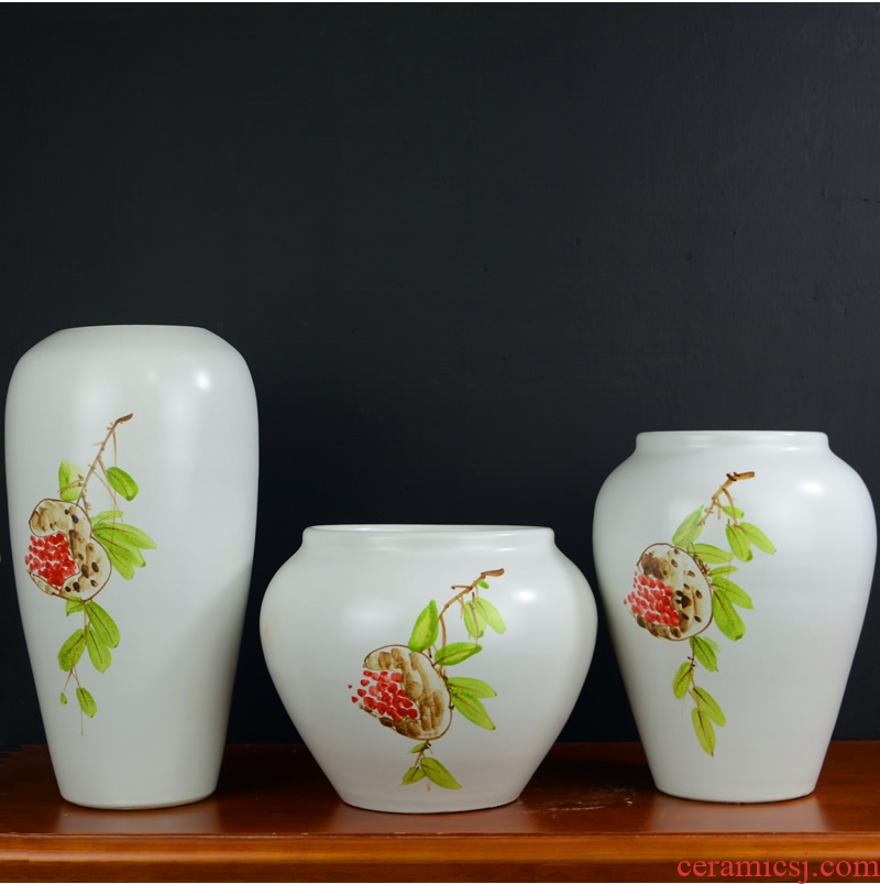 Jingdezhen ceramic vases, new Chinese style furnishing articles dried flowers flower arrangement contemporary and contracted sitting room decoration home decoration