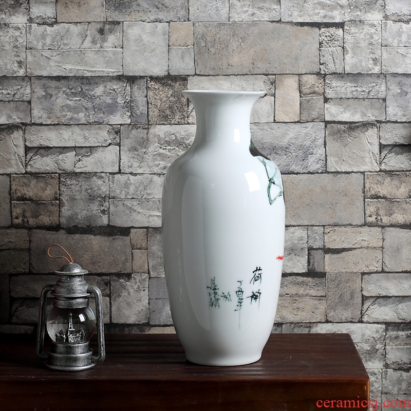 Jingdezhen ceramics by hand the glass vase furnishing articles dried flower arranging flowers sitting room lucky bamboo home home decorations