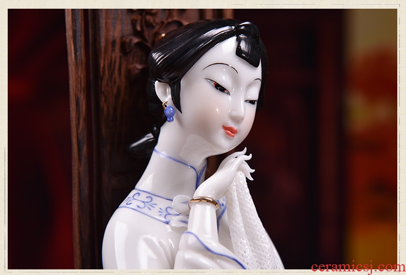 However, east soil Chinese wind restoring ancient ways furnishing articles beauty dehua white porcelain ceramic sculpture art ornaments