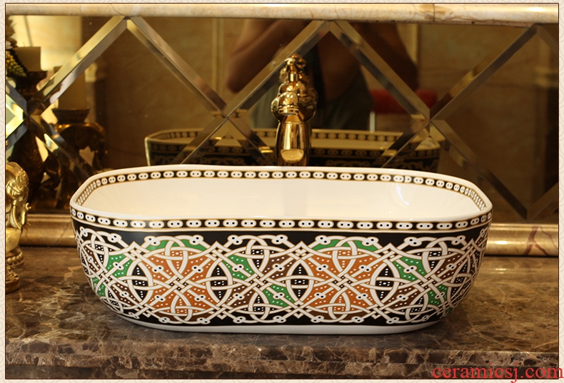 Jingdezhen ceramic stage basin art square more toilet stage basin sinks European archaize restoring ancient ways