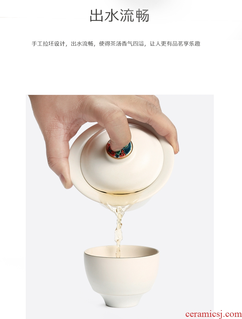 Yipin # $hun tureen tea set suit creative contracted ceramic cups of a complete set of kung fu tea set the teapot