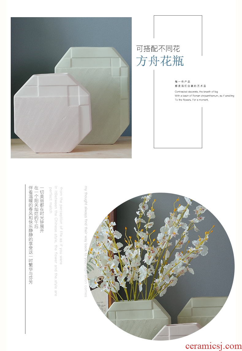 Like a flower white ceramics sitting room put flower the dried flower vase furnishing articles Nordic TV cabinet table decorations