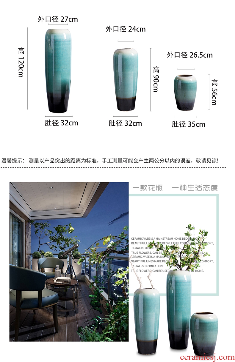 Jingdezhen big vase furnishing articles be born porcelain hotel large sitting room porch office high decorative porcelain vase
