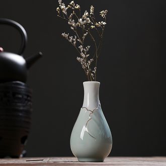 East west tea pot of flower gardening mesa device floret bottle ikebana art ceramics kiln celadon hand-painted flowers