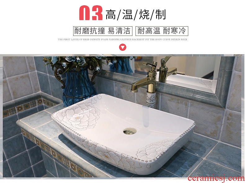 Ceramic lavabo toilet stage basin basin American continental basin art basin of wash basin