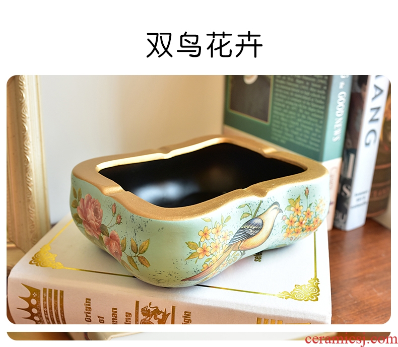 Murphy's European American creative retro candy dish of little sitting room tea table dry fruit tray ceramic decorative furnishing articles ashtray