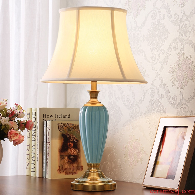 American ceramic desk lamp lamp of bedroom the head of a bed sweet romance modern marriage room sitting room study ideas