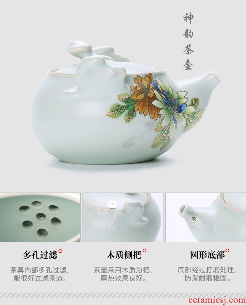 In tang dynasty pottery and porcelain of a complete set of kung fu tea sets big gift boxes on your kiln on Japanese tea ceremony