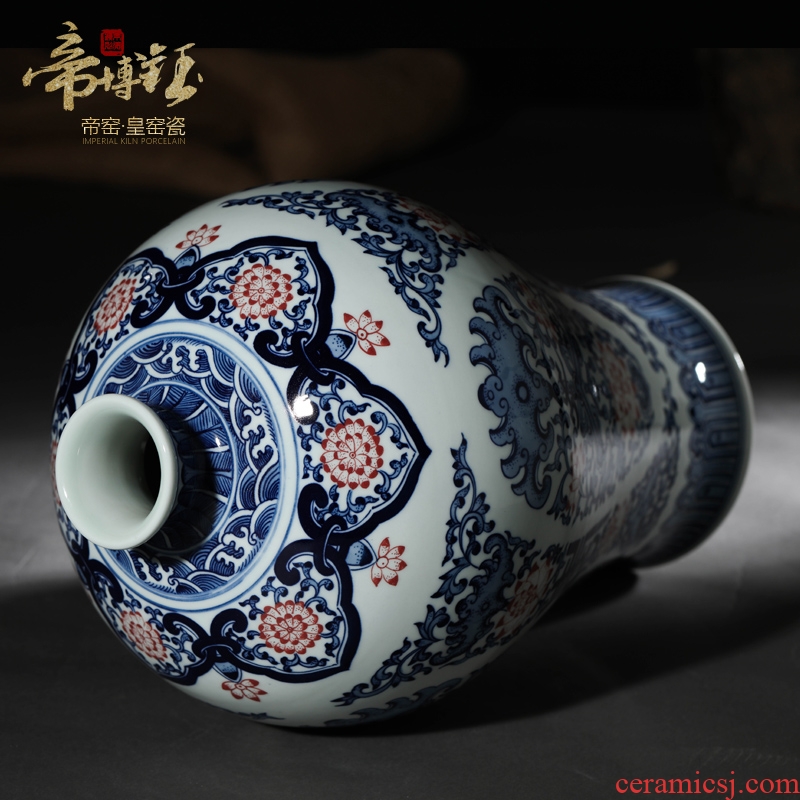 Archaize of jingdezhen ceramics kiln porcelain youligong furnishing articles hand-painted mei bottles of the sitting room of Chinese style decoration