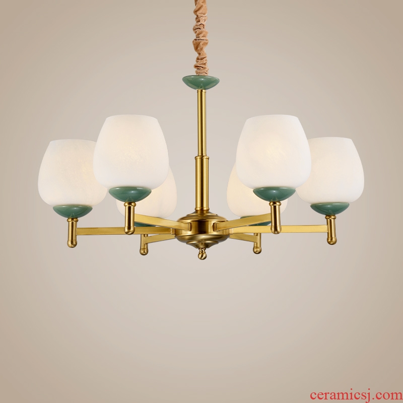 All copper pendant contracted and contemporary ceramic European sitting room bedroom villa dining room lighting lamps and lanterns is Jane's restaurant