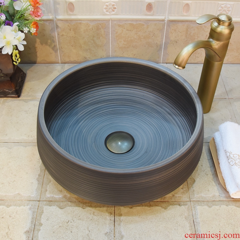 JingYuXuan jingdezhen ceramic lavatory basin art basin sink the stage basin Jin Zhongquan threads