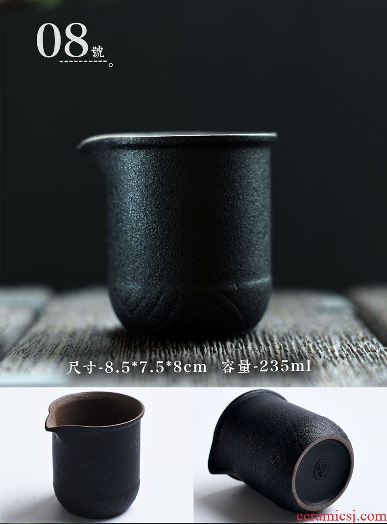 Tao fan fair ceramic cup) suit large violet arenaceous male kung fu tea tea points sea tea, tea accessories