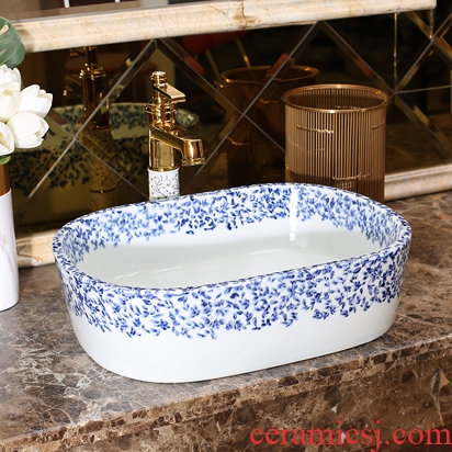 Small size on the basin of rectangular art 35 cm toilet lavabo small lavatory basin of household ceramics