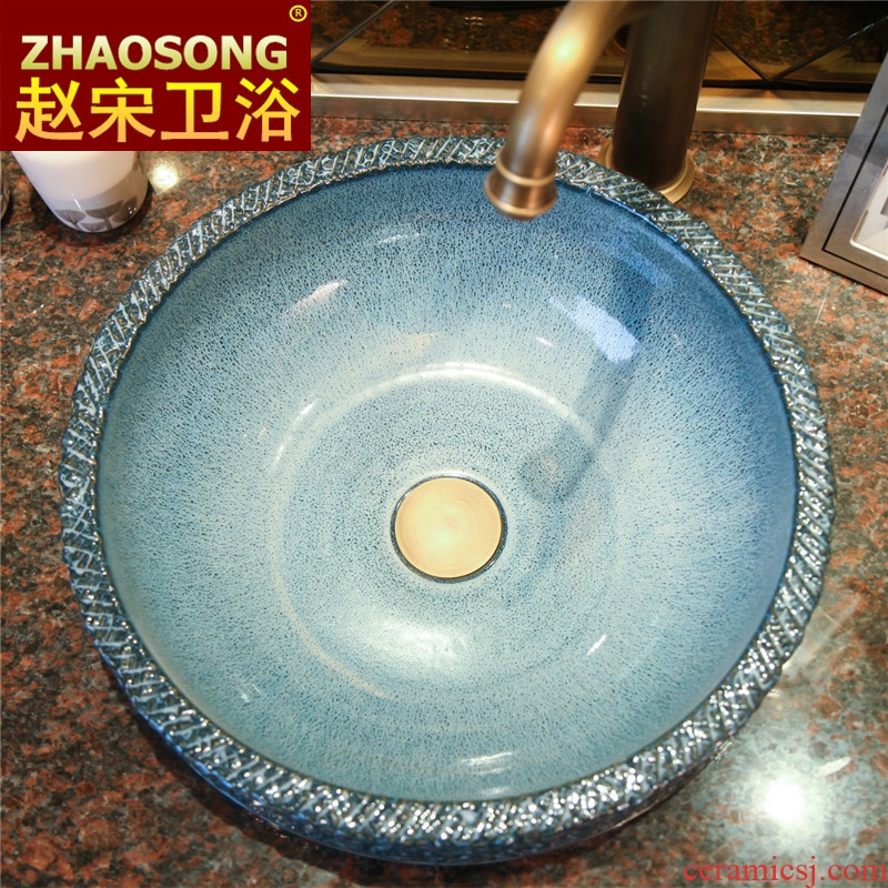Zhao song European archaize ceramic taichung basin half embedded art on the stage basin below the basin that wash a face to wash your hands