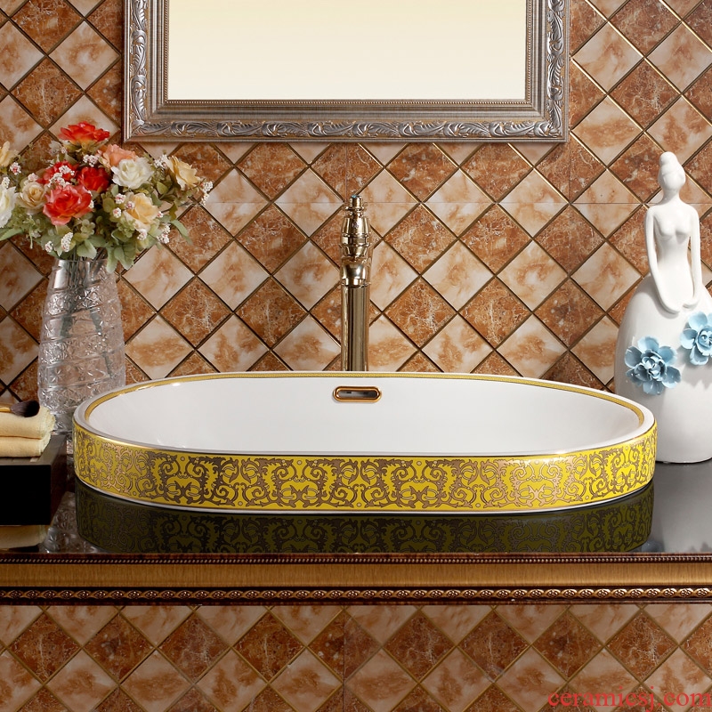 Koh larn, qi ceramic undercounter lavabo lavatory art basin of the basin that wash a face the taichung basin yellow phnom penh