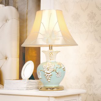 Ceramic lamp LED lamp of bedroom the head of a bed creative contracted sitting room decorate the study personality T239 warm light lamp