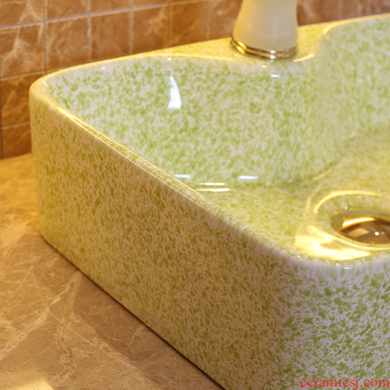 Jingdezhen ceramic sanitary ware basin sink basin sinks imitation marble surface stage basin tap hole