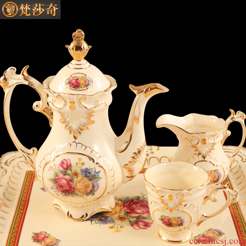 The Vatican Sally British tea set, ceramic coffee set luxury european-style coffee cups and saucers afternoon tea cups with tray