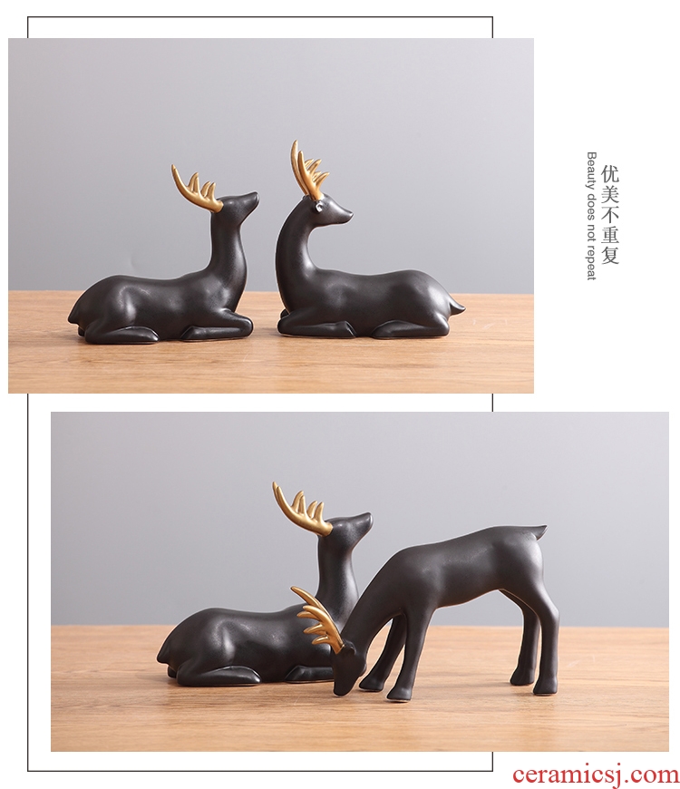 Elk ceramic furnishing articles artical country sitting room porch TV ark home decoration wedding gift