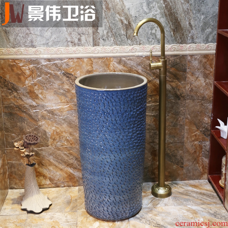 Toilet pillar basin sink ceramic floor toilet sink pillar of the basin that wash a face wash one