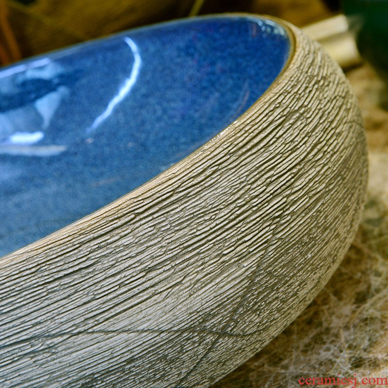 Carving fine art stage basin jingdezhen ceramic lavatory lines of Chinese style restoring ancient ways basin on the sink