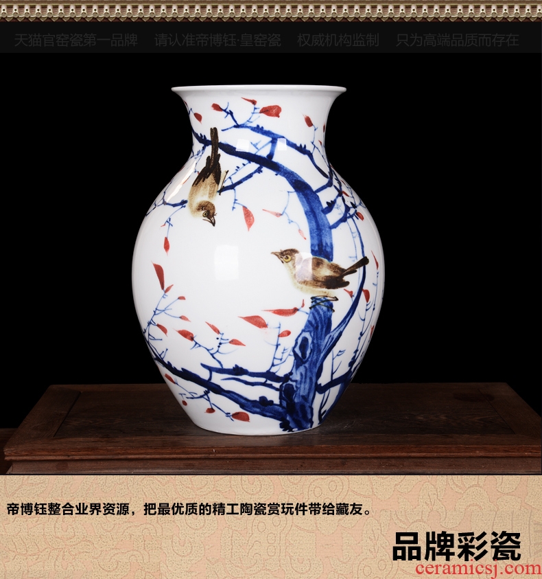 Cixin qiu - yun celebrity famous master hand-painted vases of jingdezhen ceramic blue and white porcelain vases, high-grade household crafts