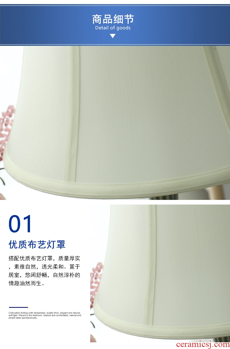 American ceramic desk lamp lamp of bedroom the head of a bed sweet romance modern marriage room sitting room study ideas