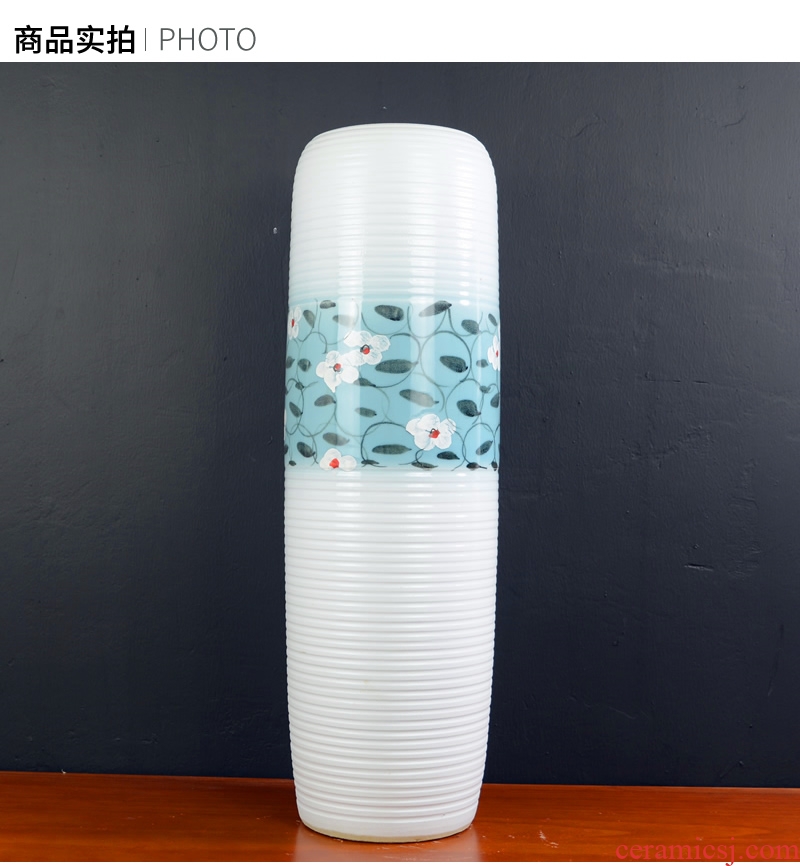 Jingdezhen ceramic vase furnishing articles dry flower arranging flowers large landing household adornment of contemporary sitting room simulation flower suits