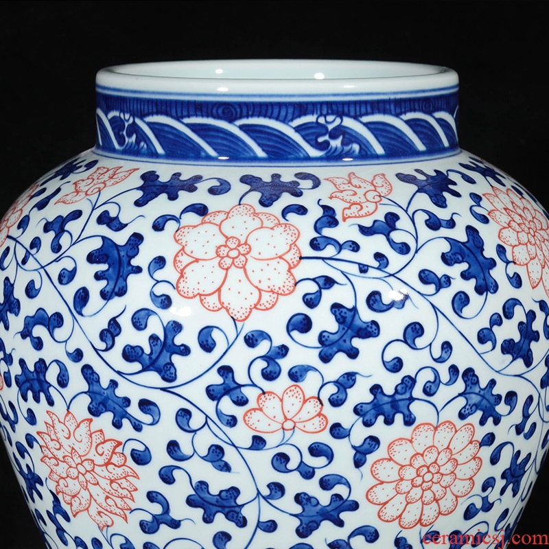 Jingdezhen ceramics imitation qianlong youligong general canister to furnishing articles Chinese sitting room adornment is placed