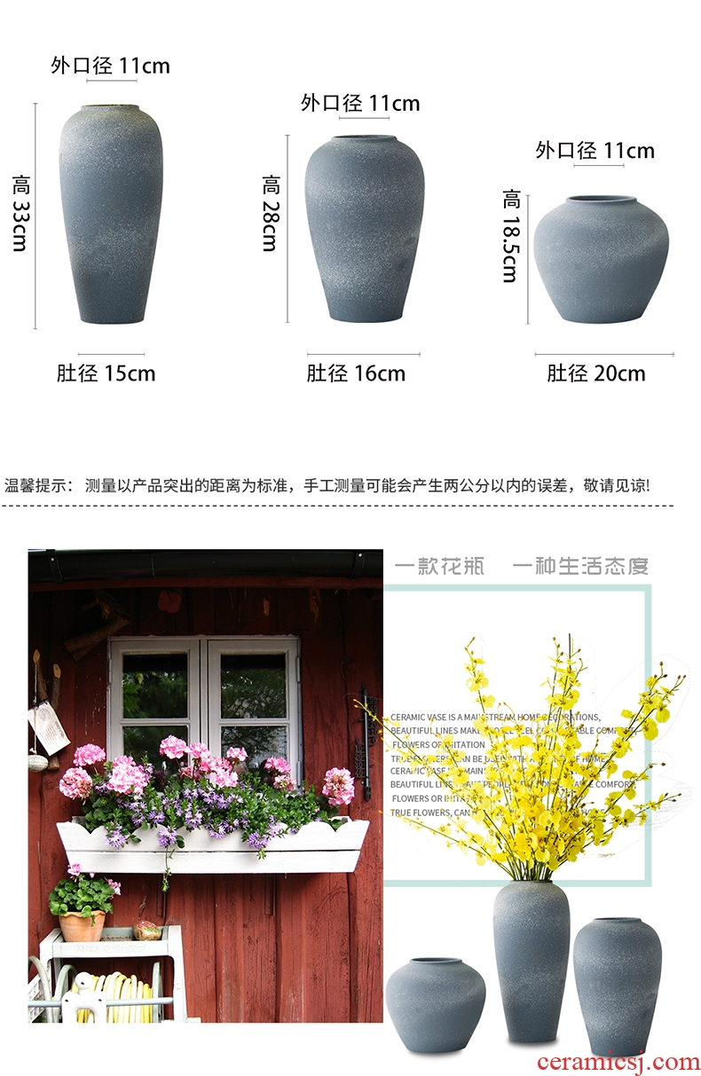 Jingdezhen ceramic do old antique Ming and qing dynasties coarse pottery vases, POTS of classical Chinese flower arranging small place sitting room adornment