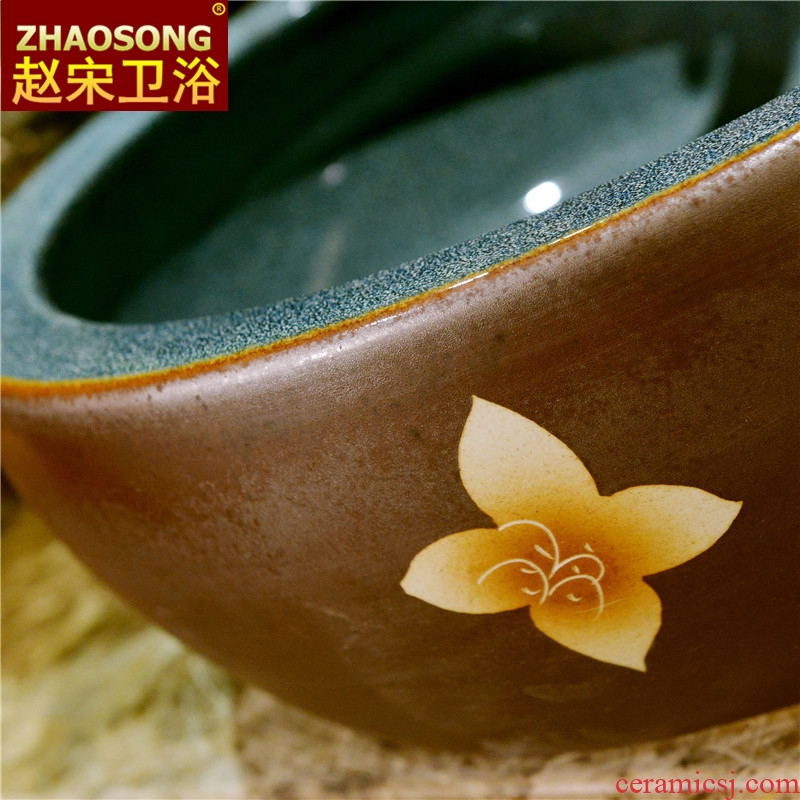 Jingdezhen Europe type restoring ancient ways of song dynasty ceramic art basin of household thickening of toilet stage basin sinks to wash your hands