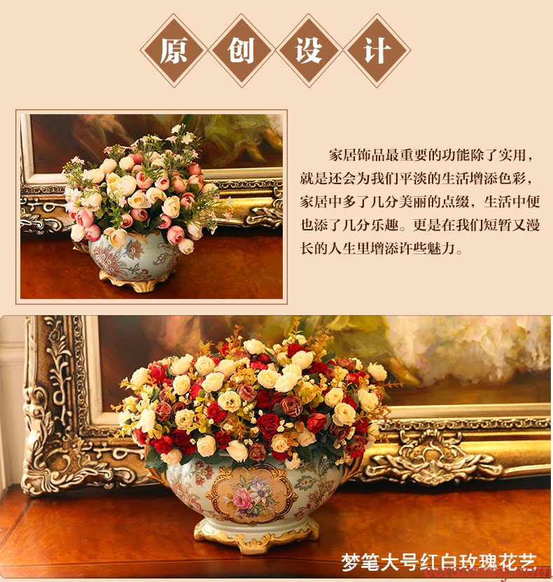 Flower fox rural ceramic vase artical furnishing articles sitting room home decoration wedding present dry flower flower art