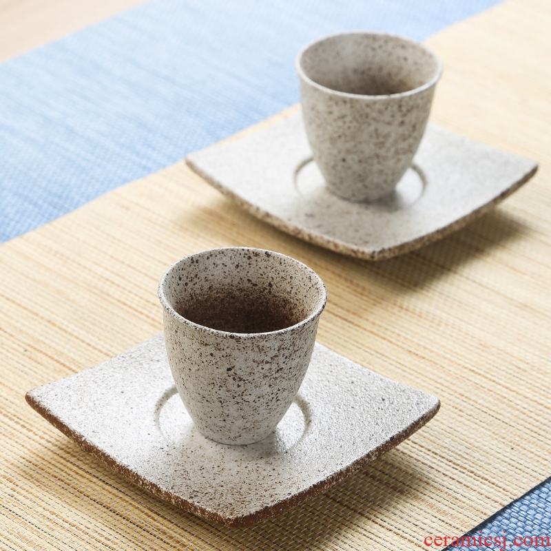 Three thousand coarse ceramic tea set small suit household mini ceramic teapot tea village contracted a pot of two set of portable