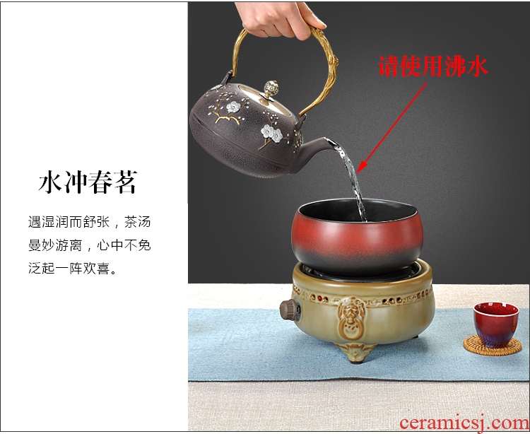 St hidden ceramic bowl with warm tea cooked pu 'er tea is black and white tea points multi-function teapot kung fu tea accessories