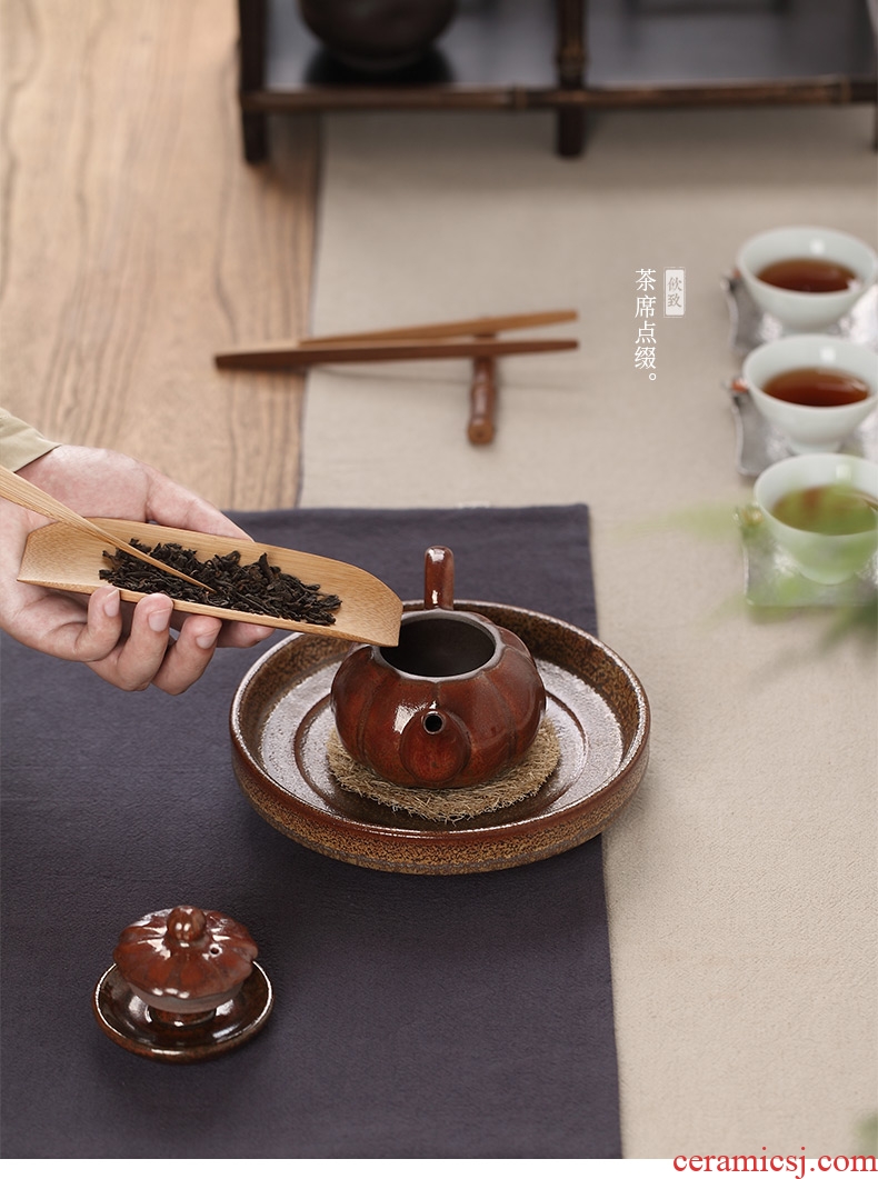 Drink to kiln are recommended iron lid cover supporting Japan buy ceramic tea set tea kungfu tea set zero with four color