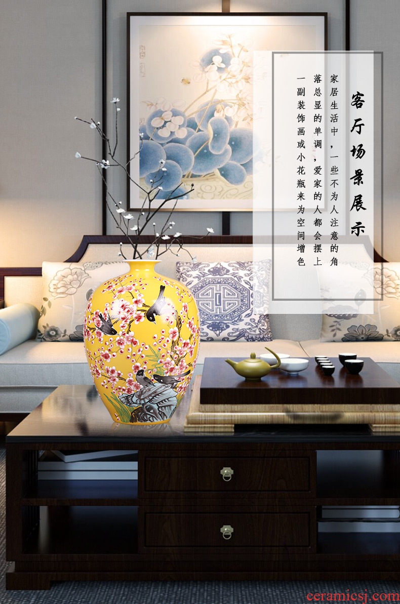 Master of jingdezhen hand-painted ceramics vase furnishing articles new Chinese wine TV ark sitting room adornment ornament