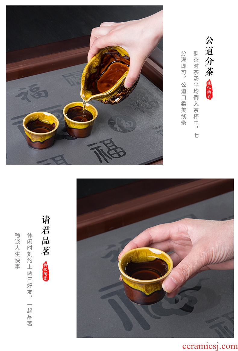 Ronkin lazy man tea tea is half of a complete set of automatic tea suit household ceramics creative teapot teacup