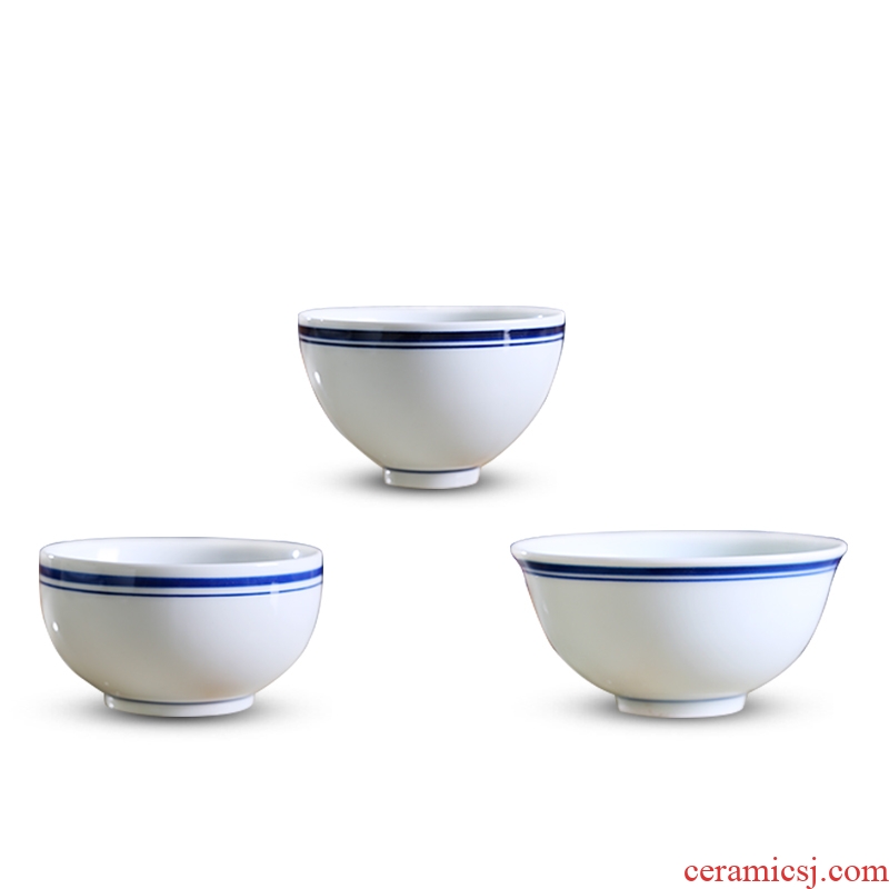 Jingdezhen ceramic bowl contracted nostalgic retro tableware under the Chinese creative glaze color bulb rainbow noodle bowl home to eat a small bowl