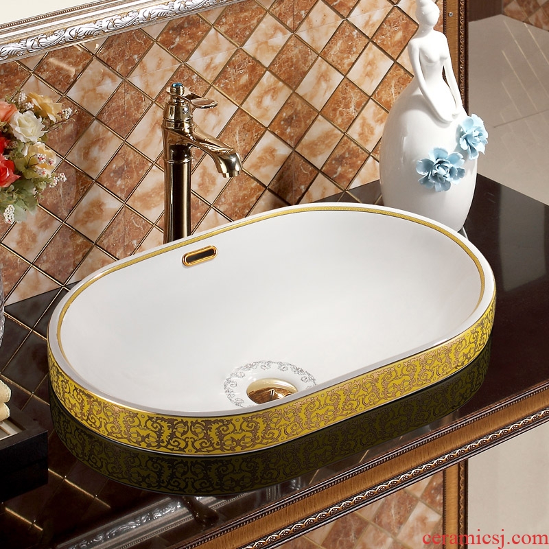 Koh larn, qi ceramic undercounter lavabo lavatory art basin of the basin that wash a face the taichung basin yellow phnom penh