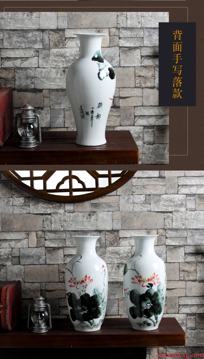 Jingdezhen ceramics by hand the glass vase furnishing articles dried flower arranging flowers sitting room lucky bamboo home home decorations