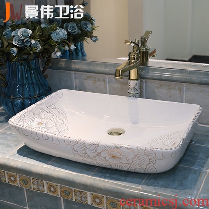 Ceramic lavabo toilet stage basin basin American continental basin art basin of wash basin