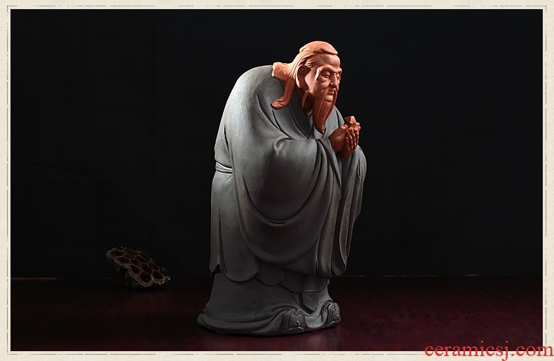 Oriental clay ceramic figure sculpture decoration handicraft furnishing articles study creative teacher's day gifts/Confucius