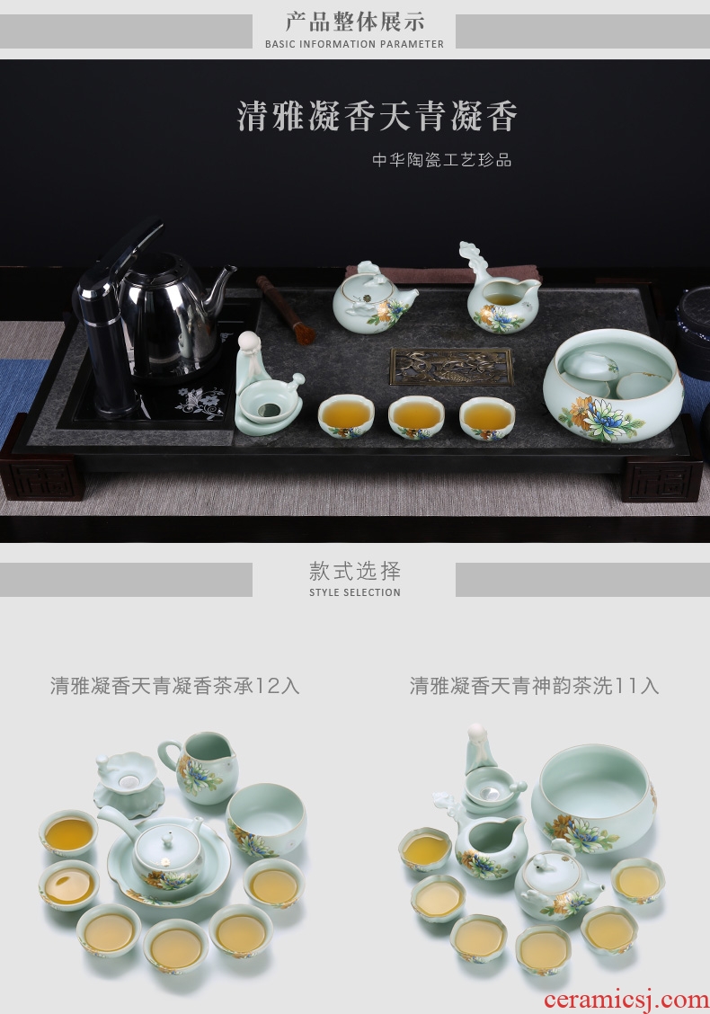 In tang dynasty pottery and porcelain of a complete set of kung fu tea sets big gift boxes on your kiln on Japanese tea ceremony