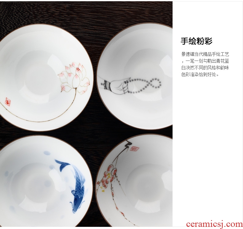 Drink to thin foetus hand-painted ceramic cups hat cup large sample tea cup individual cup tea master cup single cup